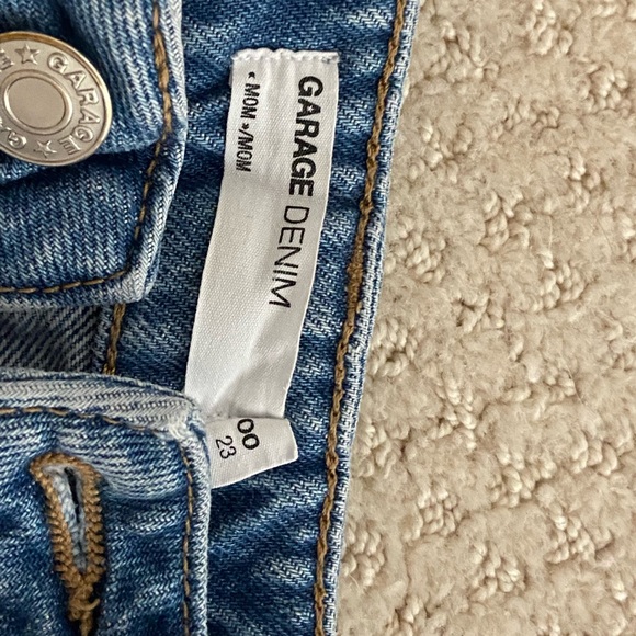 Garage blue mom jeans, size 00. Great condition, but have been worn a few times. - Picture 2 of 3